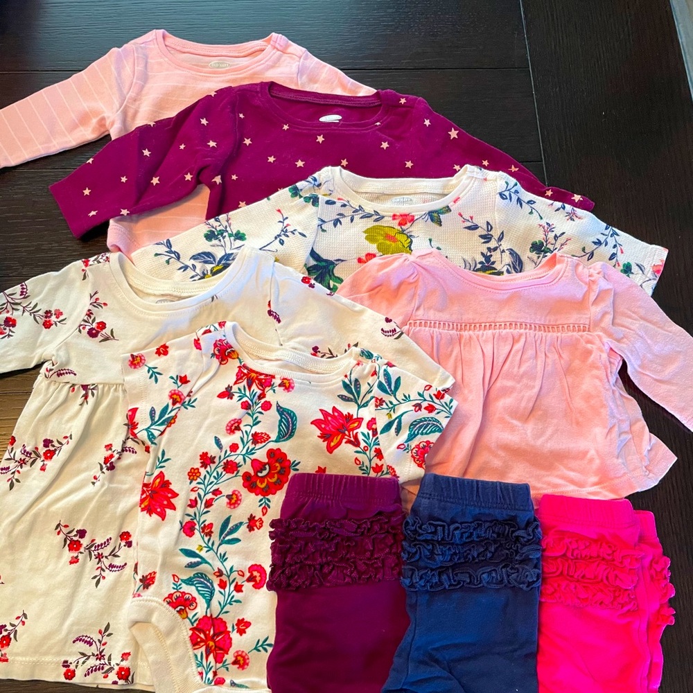 Lot of 0-3 Month Old Navy Girls Clothes